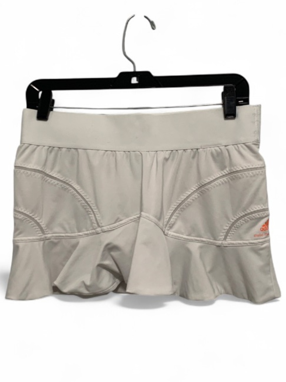 adidas Stella McCartney W Bar White Athletic Mini Skirt with Built in Shorts